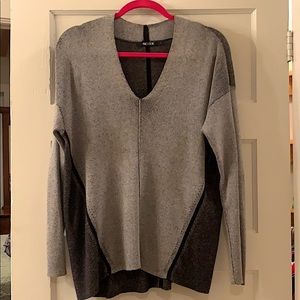 Nic+Zoe Grey Contrast Sweater